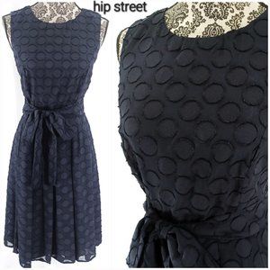 TOMMY HILFIGER Sleeveless Circle Burnout Chiffon Box Pleat Skirt Dress 6